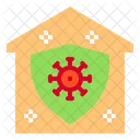 Casa Escudo Virus Icono