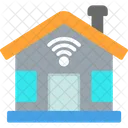 Casa Sem Fio Casa Wi Fi Inteligente Ícone