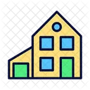 Casa sencilla con garaje.  Icono
