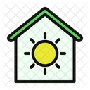 Casa Solar Hogar Sol Icono