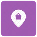 Casa Ubicacion Pin Icono