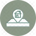 Pin de ubicación de la casa  Icon