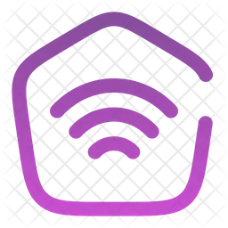 Ângulo wi-fi doméstico  Ícone