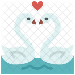 Casal cisne  Ícone