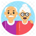 Casal de velhice  Ícone