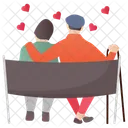 Casal De Idosos Casal Casado Casal De Idosos Ícone