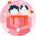 Namorados Amor Coracao Ícone