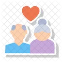 Casal De Idosos Morando Juntos Idosos Ícone