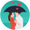 Casal Sob Guarda Chuva Romance Sob Guarda Chuva Amor De Chuva Icon