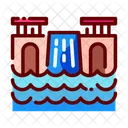 Cascade Barrage Deau Barrage Icon