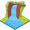 Cascata Valle Fiume Icon