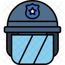 Casco De Policia Tribunal Crimen Icono