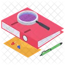 Case Study Book Searching Book Exploring Icon
