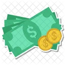 Cash Coins Dollar Icon