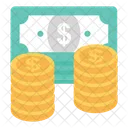 Paper Money Cash Coins Icon