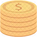 Cash Coins Stack Icon