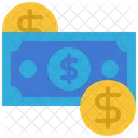 Cash Dollar Stack Bank Note Icon