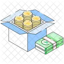 Cash Box Money Box Coins Icon