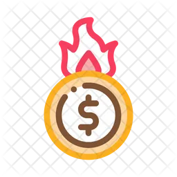 Cash Burning  Icon