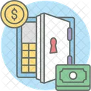 Cash Deposit Safe Box Locker Icon
