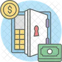 Cash Deposit Safe Box Locker Icon