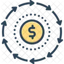 Cash Flow Money Transfer Exchange Icon