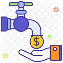 Dollar Flow Money Flow Cash Faucet Icon