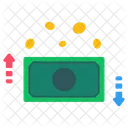 Cash Coins Up Icon