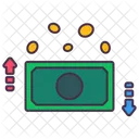 Cash Coins Up Icon