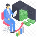Cash Flow Money Flow Money Graph Icon