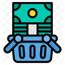 Money Cash Basket Icon