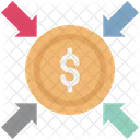 Dollar Arrows Direction Financial Concept Icon