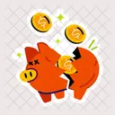 Piggy Bank Cash Loss Money Loss Icon