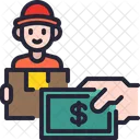 Cash On Delivery Delivery Man Shipping Icon