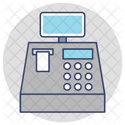 Cash Register Icon Of Colored Outline Style Available In Svg