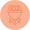 Cash Sales Pipeline Cash Flow Revenue Cycle Icon