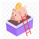Cash Savings Ethereum Savings Piggy Bank Icône
