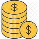 Cash Stack Coin Stack Dollar Stack Icon
