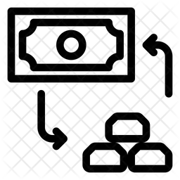 현금을 금으로  아이콘