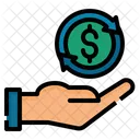 Refund Hand Flow Icon