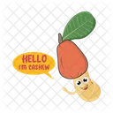 Cashew fruit character  Icon