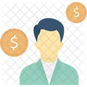 Cashier Accountant Businessman Icon