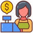 Cashier Accountant Clerk Icon