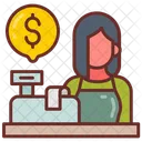 Cashier Banker Bank Clerk Icon
