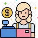 Cashier Female Female Woman Icon