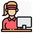 Cashier Woman Avatar Icon
