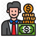 Cashier Businessman Invesment Icon