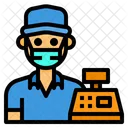 Cashier Clerk Man Icon