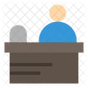 Cashier Desk Table Reception Icon