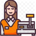 Cashier Woman Avatar Icon